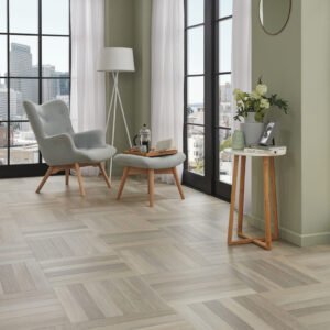 Stripped Base Faded Blurred Carpet